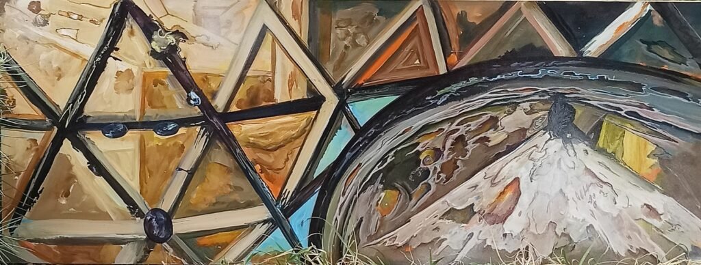 Proyecciones - Esmalte sobre madera, obra original de la artista