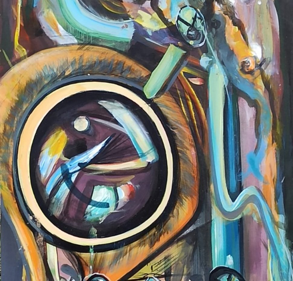 Elemental - Esmalte sobre madera, obra original de la artista