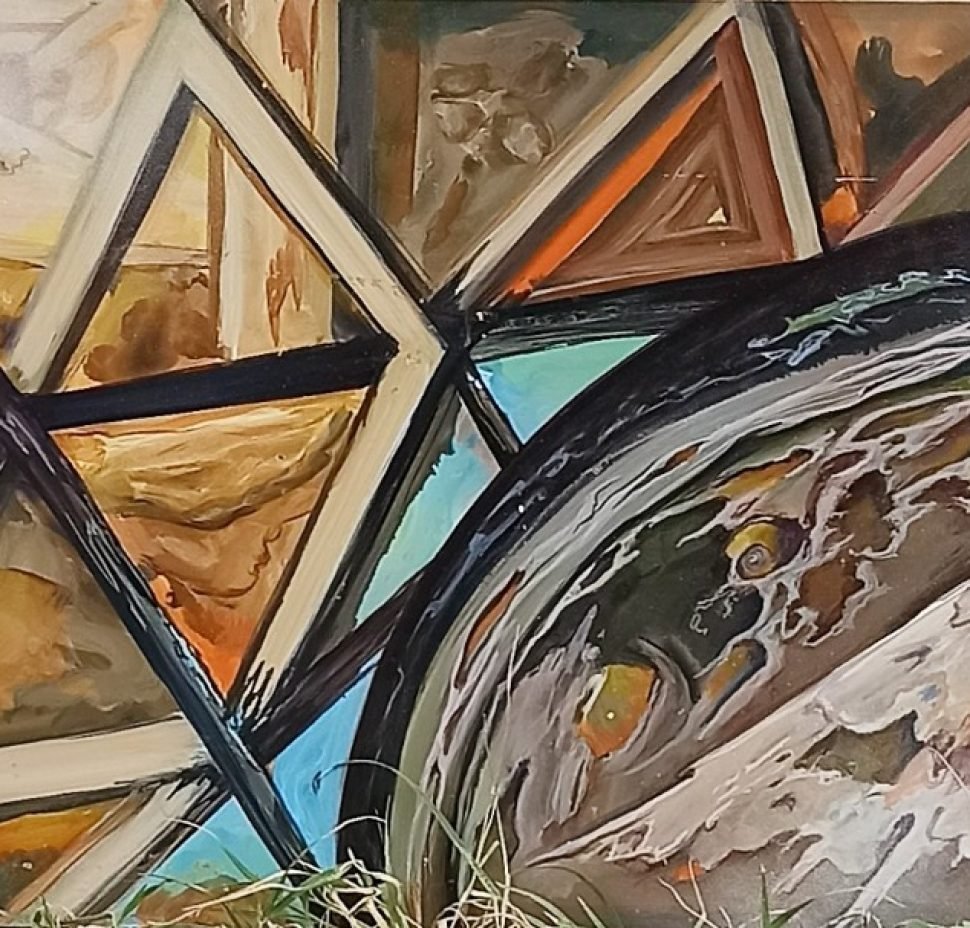 Proyecciones - Esmalte sobre madera, obra original de la artista